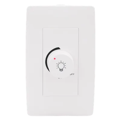 Dimmer Rotativo / 300 W / 127 V CA / Instalación en Muro / Blanco