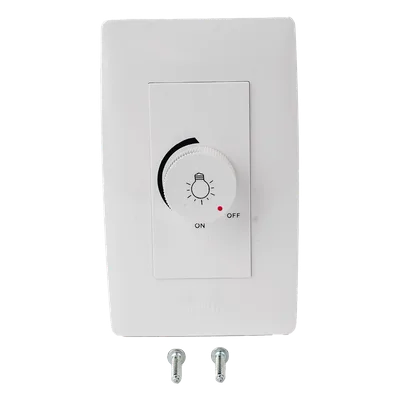 Dimmer Rotativo / 300 W / 127 V CA / Instalación en Muro / Blanco