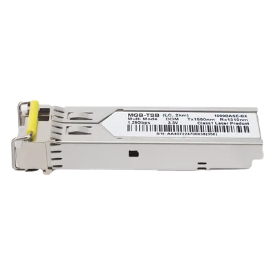 Transceptor SFP / 1000BASE-BX WDM / TX 1550 nm / Monomodo 2 km / LC Simplex / Industrial -40 °C a 85 °C (-40 °F a 185 °F)
