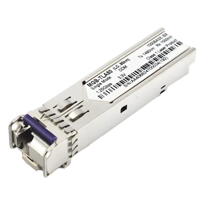 Transceptor SFP Industrial / 1000BASE-BX / Monomodo 80 km (49.7 mi) / LC Simplex / DDM / Temperatura Amplia -40~85 °C