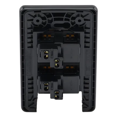 Apagador Doble / 10 A / 127 V CA / 60 Hz / Placa de Acero / 4.6 x 3.1 x 1.2 in