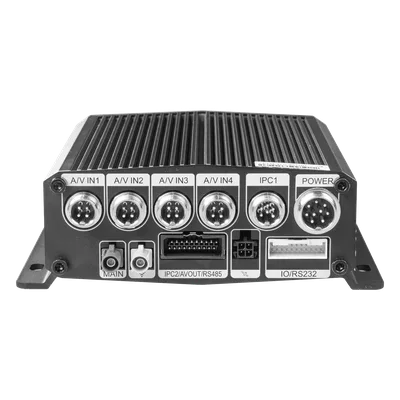 DVR Móvil / 4 Canales AHD + 2 Canales IP / H.265 / Chip IA Embebido / 4G + GPS / Almacenamiento Micro SD 1 TB + SSD M.2 2 TB