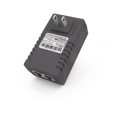 Inyector PoE de Pared / 48 Vcc / 0.5 A / 24 W / Doble Puerto RJ45 / Protección Integrada OV-OC-SC-UV / -25°C a 65°C