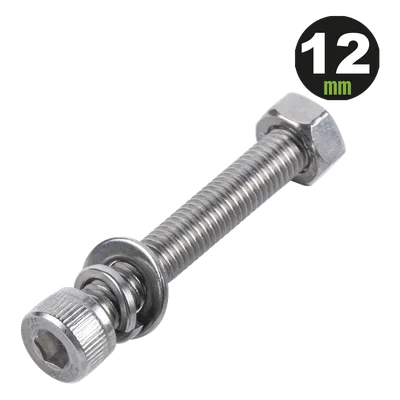 Kit de Fijación Fotovoltaico / Tornillo Allen M8-1.25 x 12 mm / Acero Inoxidable 304 / Resistencia 85,000-150,000 psi / Norma DIN 127