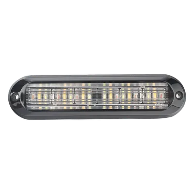 Luz Auxiliar / 18 LEDs / Tricolor Rojo/Claro/Ámbar / IP67 / Ultra Brillante / 142.6×36×14 mm