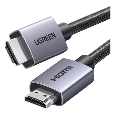 Cable HDMI 2.0 de Nylon Trenzado | 1 m | 4K@60Hz | ARC | Dolby ATMOS | True HD | DTS HD | HDR | 3D Inversivo  | 3 modos de Visualización | 3 Capas de Protección + 4 de Blindaje | Niquelado | Carcasa d