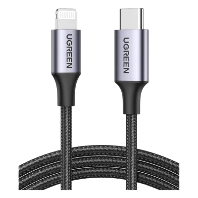 Cable USB-C a Lightning / 2 m (6.56 ft) / Certificado MFi / Carga Rápida 60W / 480 Mbps / Nylon Trenzado / Aluminio