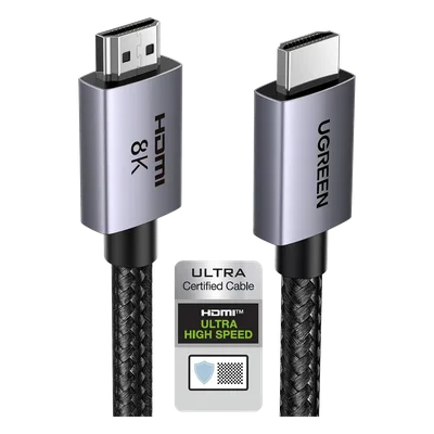 Cable HDMI 2.1 / 8K@60Hz / 48Gbps / 2m (6.56 pies) / HDR10+ / eARC / Aluminio / Nylon trenzado