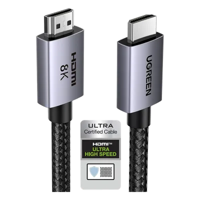 Cable HDMI 2.1 / 8K@60Hz / 4K@240Hz / 48 Gbps / 3 m (9.8 ft) / eARC / HDR10+ / Nylon Trenzado / Aluminio