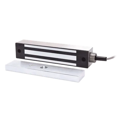 Chapa Magnética Electromagnética / 600 lb (272 kg) / IP65 / 12/24 VDC Seleccionable / Cable Acorazado 18" (457 mm) / Sin Magnetismo Residual