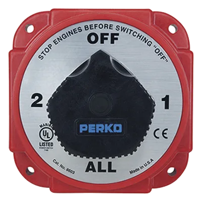 Switch Selector de Batería y Alternador / 380 A Continuos / 850 A Intermitentes / 6-32 VCD / Ignición Protegida / 5.25 Pulgadas