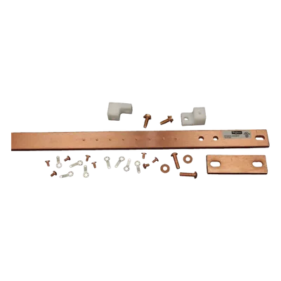 Barra de Tierra Física para Rack 19" (482.6 mm) / 1 UR / Aleación de Cobre 110 Esta