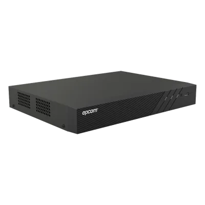 DVR Pentahíbrido / 12 Canales (8 TURBOHD + 4 IP) / 8 Megapixel (4K) / Reconocimiento Facial / Audio Bidireccional por Coaxitron / H.265+ / 1 Bahía HDD 10 TB / Salida HDMI y VGA 4K