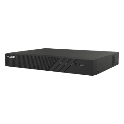 DVR Pentahíbrido / 24 Canales / 16 TURBOHD + 8 IP / 8 Megapixel (4K) / Audio Bidireccional / Reconocimiento Facial / 2 Bahías HDD / H.265+