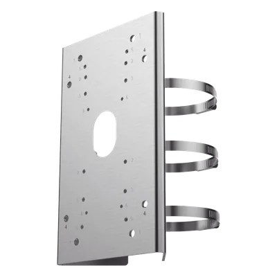 Adaptador de Poste para Domo PTZ / Polímero Anticorrosión / 2.5 kg / Montaje Versátil