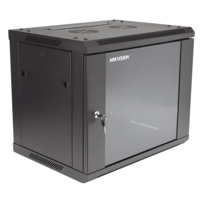 Gabinete de Montaje en Pared y Piso / 9 Unidades de Rack / 19 Pulgadas / Cristal Templado / Carga 40 kg / 600 x 501 x 450 mm