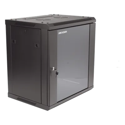 Gabinete de Pared y Piso / 12U Rack 19" / Cristal Templado / Carga 40 kg / Laterales Desmontables / 600 x 635 x 450 mm (23.6 x 25 x 17.7 in)