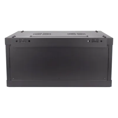 Gabinete de Montaje en Pared / 4 Unidades de Rack / 19" / Cristal Templado / Carga 40 kg / Acero / 600 x 450 x 281 mm