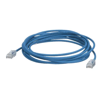 Cable de Parcheo Cat6 UTP / 28AWG Diámetro Reducido / 30.48 m (100 ft) / Azul / 250 MHz / PoE++