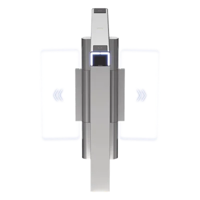 Módulo Central de Expansión para Torniquete Swing / Carril 90 cm (35.4 in) / Iluminación LED / Servomotor 12 Millones de Ciclos / 14 Pares de Sensores IR / Acero Inoxidable SUS304