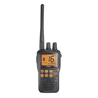 Radio Marina VHF Portátil / IPX8 Sumergible y Flotante / Potencia 1-5 W / Batería 12 h / Canales Internacionales, USA y Canadá
