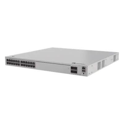 Switch Administrable Capa 3 / 24 Puertos PoE 1000/2.5Gbps / 4 Puertos 10GE SFP+ / 200 Gbps / PoE Perpetuo 400W / iStack / ERPS