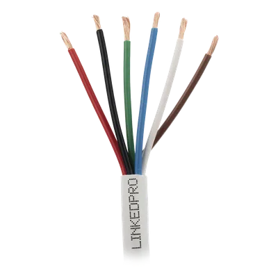 Cable para Alarma / 6 Conductores / 18 AWG / CMR Riser / 305 m (1000 ft) / Blanco