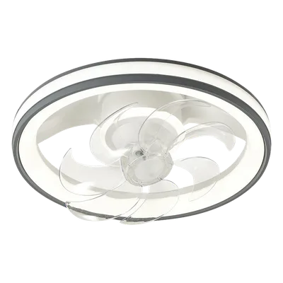 Ventilador de Techo con Luminario LED / 110 V CA 50/60 Hz / 88 W / 4500 Lm / 3 Temperaturas de Color 2700-4000-6500 K / 6 Velocidades / 500 mm (1.64 ft) / Dimeable / Blanco y Gris