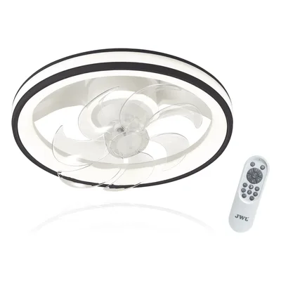 Ventilador de Techo con Luminario LED / 110 V CA 50/60 Hz / 88 W / 4500 Lm / 2700-4000-6500 K / 6 Velocidades / Dimeable / 501 mm (1.64 ft) / Blanco y Negro