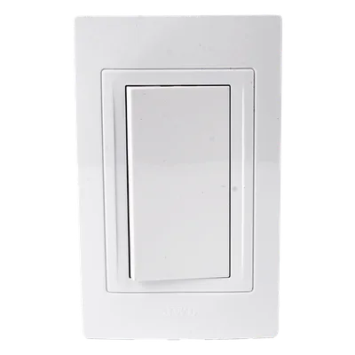 Apagador Sencillo / 127 V / 10 A / Blanco / 4.6 x 3.1 x 1.2 in