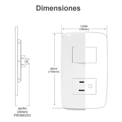 Toma Telefónica / Color Blanco.
