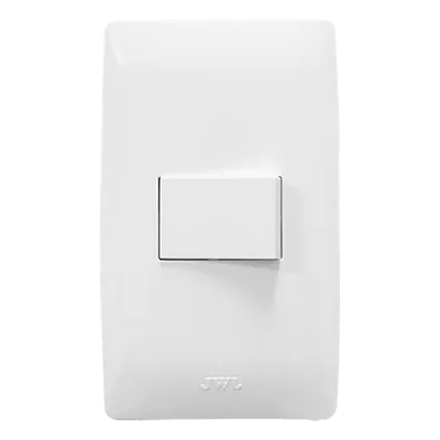 Apagador sencillo / 127 V~60 Hz / 10 A / 11.8 x 7.8 x 3 cm / Blanco / 4.65 x 3.07 x 1.18 in