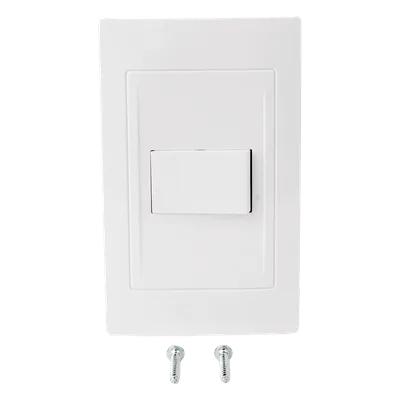 Apagador Escalera Sencillo / 127 V~60 Hz / 10 A / 11.8 x 7.8 x 3 cm / 4.6 x 3.1 x 1.2 in / Blanco