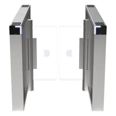 Torniquete Swing / 12,000,000 Ciclos MCBF / 14 Pares IR / Carril 90 cm (35.4 in) / Iluminación LED / Acero Inoxidable SUS304 / Incluye Lectores Mifare y Panel de Acceso