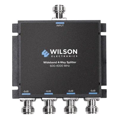 Divisor de potencia / 4 salidas / 50 Ohm / 600-4000 MHz / N-Hembra / -6 dB pérdida por salida