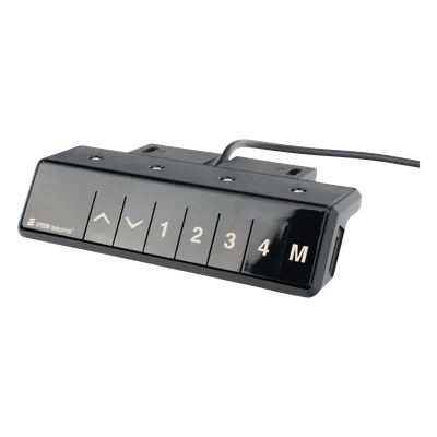 Control para Escritorio de Altura Ajustable / Memoria 4 Posiciones / Elevación 38 mm/s / Rango 600 a 1250 mm (2 a 4.1 ft) / Sensor Anticolisión / Certificaciones CE, UL, cUL, SAA, BIFMA