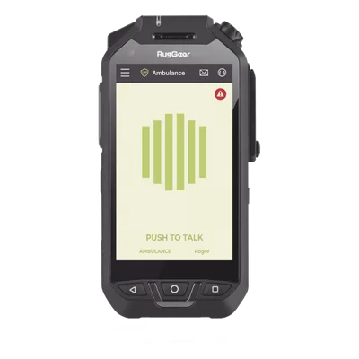 Smartphone MCPTT / Botón PTT y Selector de Canal / Altavoz 105 dB / IP68 y MIL-STD-810H / LTE Global / Batería 5000 mAh