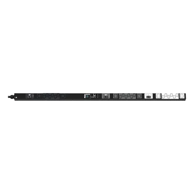 PDU Monitoreable / 24 Salidas (18 C13 + 6 C19) / Entrada NEMA L21-30P / 208 Vca / 30 A / Monitoreo de Energía y Ambiente / Pantalla OLED / Vertical