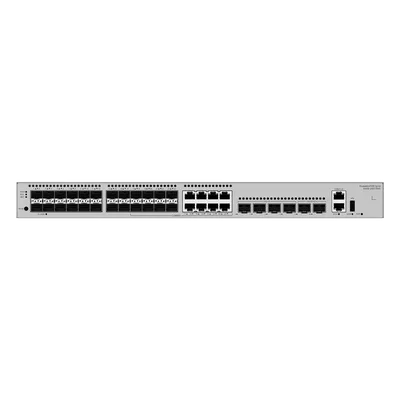 Switch Core Capa 3 / 24 Puertos 1GE SFP / 8 Puertos Combo 10/100/1000 Mbps / 4 Puertos 10GE SFP+ Uplink / 2 Puertos 10GE SFP+ Stack / 176 Gbps / 132 Mpps