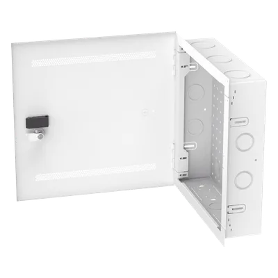 Gabinete de Montaje en Pared / 14 in de Altura / Acero Calibre 18 / Carga 16 kg (35 lb) / Puerta Reversible con Cerradura / Ventilación Integrada