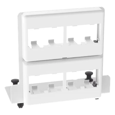 Patch Panel / 8 Puertos Mini-Com / Acero Calibre 18 / Instalación Push/Pull / Gabinete Multipropósito