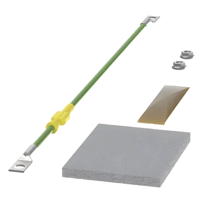 Kit de Conexión a Tierra / Para Gabinetes Multipropósito / Cable 10 AWG 13.25 in (336.6 mm) / Accesorios de Instalación / Montaje en Pared