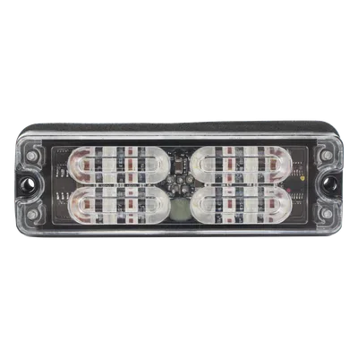 Luz de Advertencia LED de Montaje en Superficie / 12 LEDs de 1 W / 36 Patrones de Destello / 12-24 V / IP67 / SAE Clase I / R65