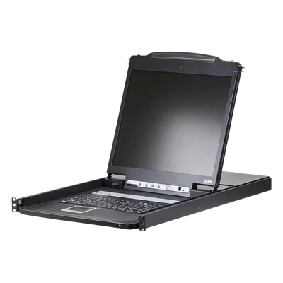 Conmutador KVM LCD / 19' LED / 8 Puertos / VGA / USB y PS/2 / 1280x1024 a 75 Hz / Control en Cascada hasta 128 Ordenadores