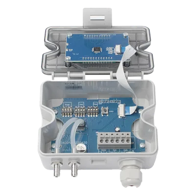 Transmisor de Presión Diferencial de Aire / Rango ±10,000 Pa / Salida Dual 0-10V y 4-20mA / Pantalla LCD 5 Dígitos / IP65 / Sensor MEMS Compensado