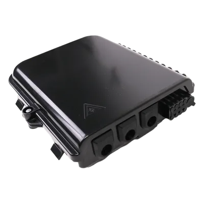 Caja de Empalme FTTx / 24 Fusiones / Splitter 1x8 SC/APC / 8 Acopladores SC/APC / IP65 / 3 Entradas Ø 6-12 mm
