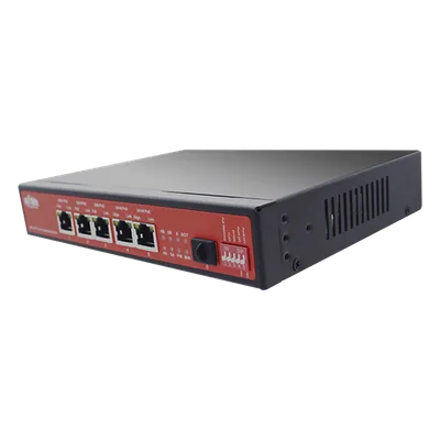 Controlador Solar con Switch PoE Industrial / 1 Puerto 802.3bt 90W / 2 Puertos 802.3af/at 30W / 2 Puertos PoE Pasivo 24/48 Vcc 24W / Puerto SFP / 15A / Entrada 45 Vcc