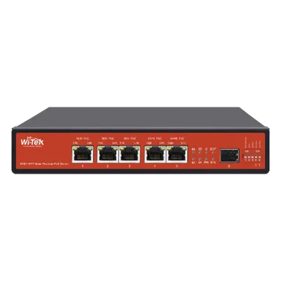 Controlador Solar con Switch PoE Industrial / 1 Puerto 802.3bt 90W / 2 Puertos 802.3af/at 30W / 2 Puertos PoE Pasivo 24/48 Vcc 24W / Puerto SFP / 15A / Entrada 45 Vcc