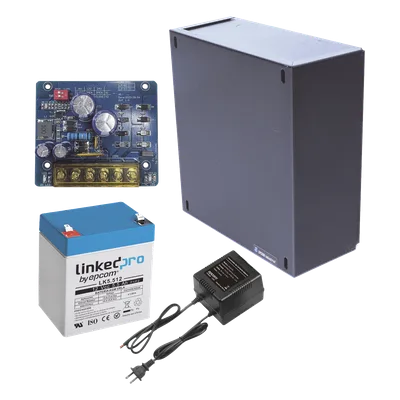 Kit Fuente de Poder con Batería de Respaldo / 12 Vcc / 1.5 A / 4.5 Ah / Gabinete Interior 221 x 191 x 83 mm (8.7 x 7.5 x 3.3 in)