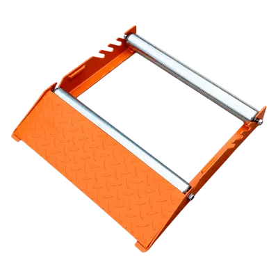 Base con Rodillos para Carretes de Fibra Óptica / Capacidad 500 kg / Diámetro 300-700 mm / Ancho 500 mm / Acero Galvanizado
